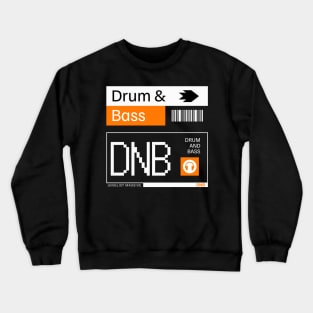 DRUM AND BASS  - DNB Ticket Steez (white/orange) Crewneck Sweatshirt